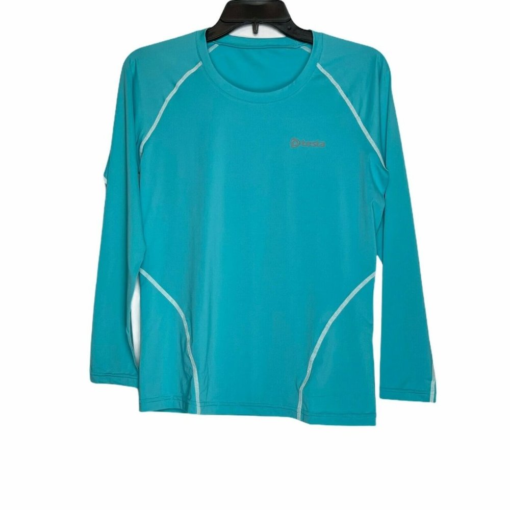 🍀5 x $15🍀 Tesla T-Shirt Baselayer Women's L Cool Dry Compression Long Sleeve